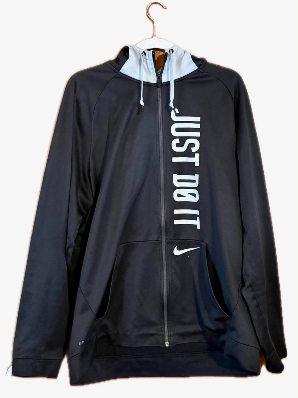 Nike Black Zip-Up Hoodie Jacket - Just Do It